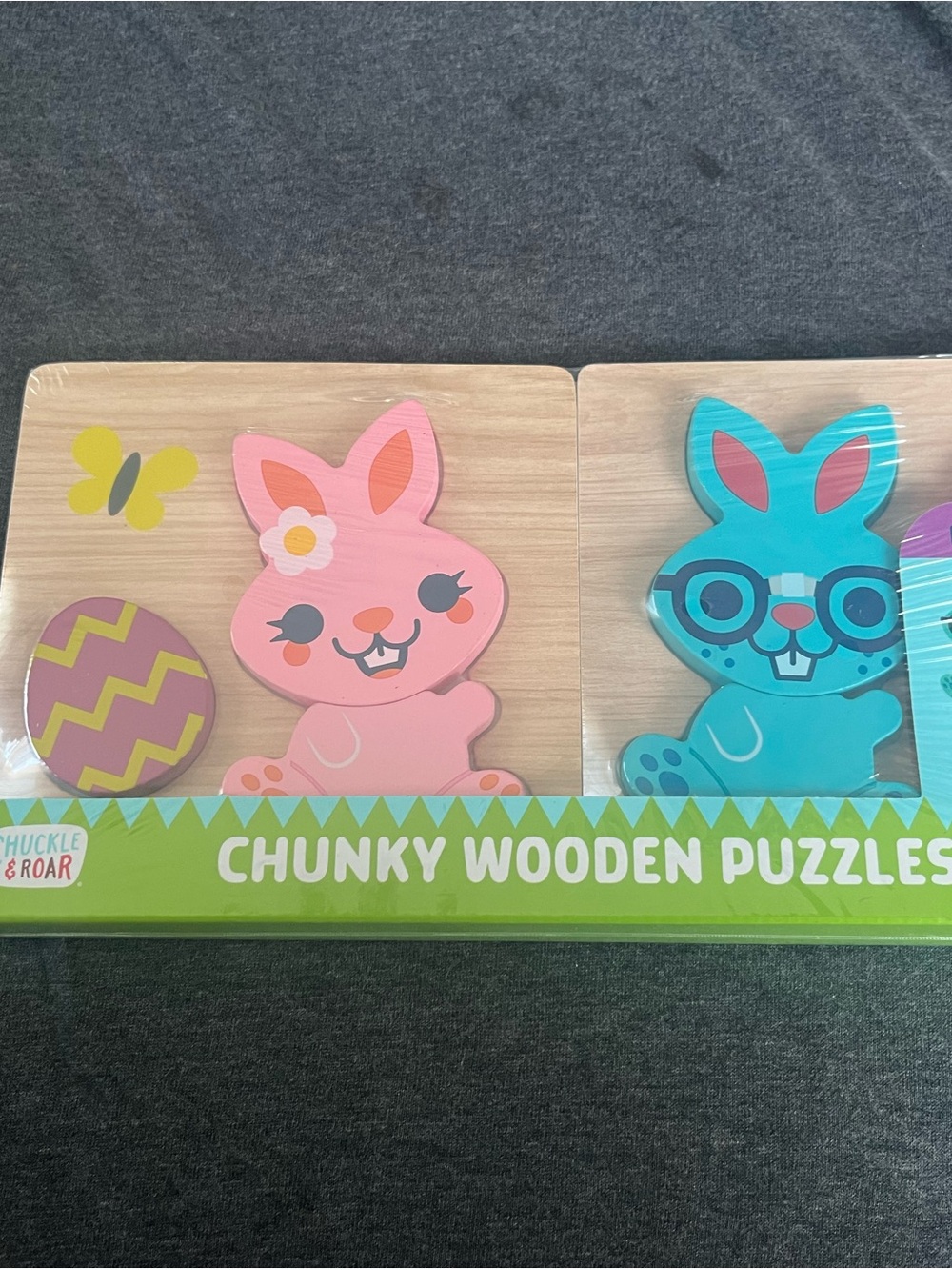 NWT Chuckle & Roar Chunky Wooden Puzzle